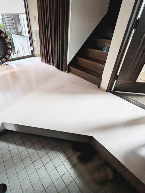 匝瑳市のフローリング重ね張り工事